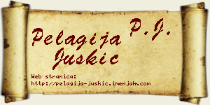 Pelagija Juškić vizit kartica